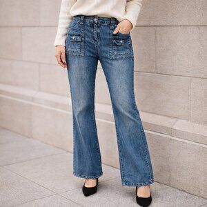 LA CITY  Woman's Blue Jeans Vintage Adjusted At waist Sz.44_